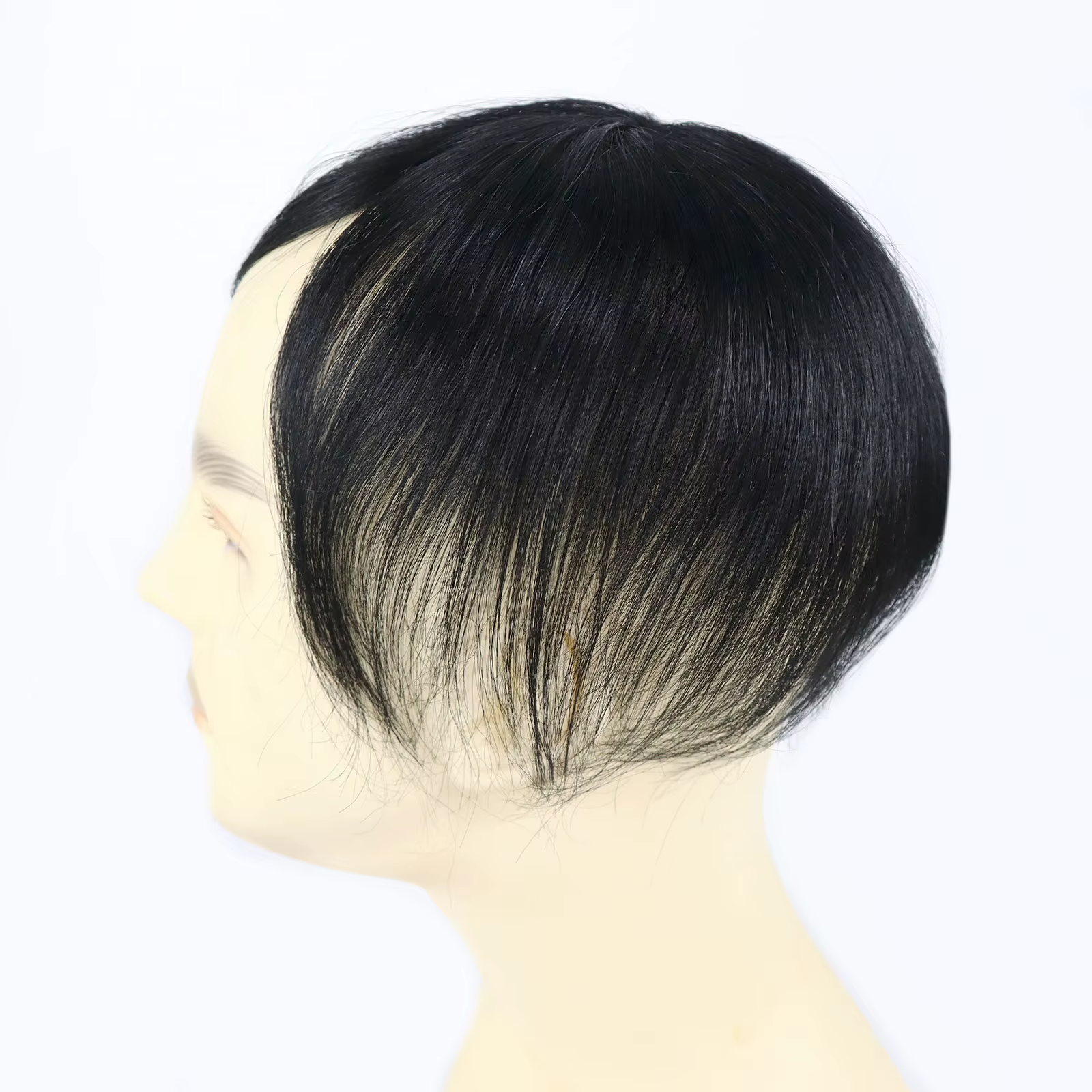 Postiches humaines noires naturelles pour hommes