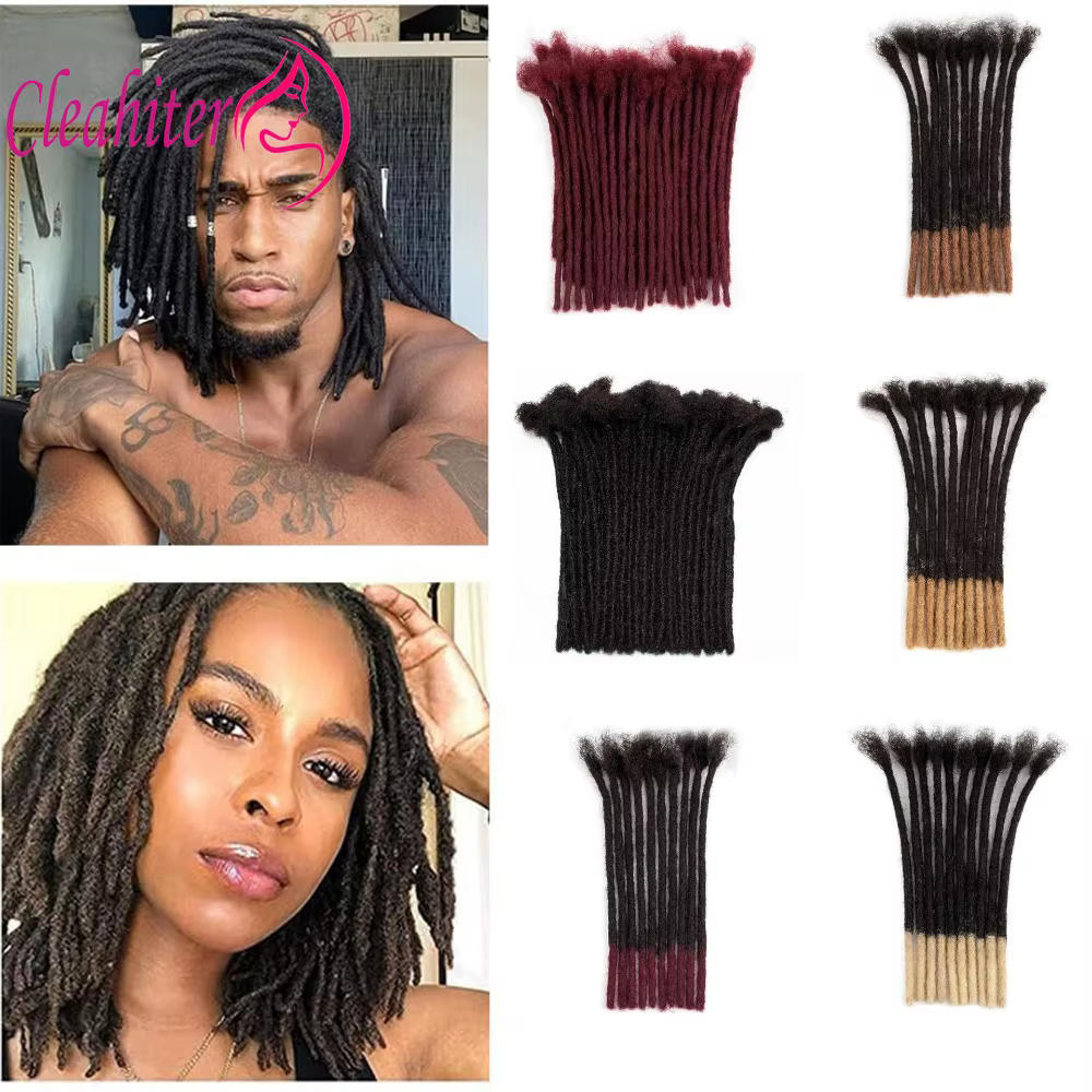 Extensions de dreadlocks en cheveux humains colorées de 4 à 30 pouces