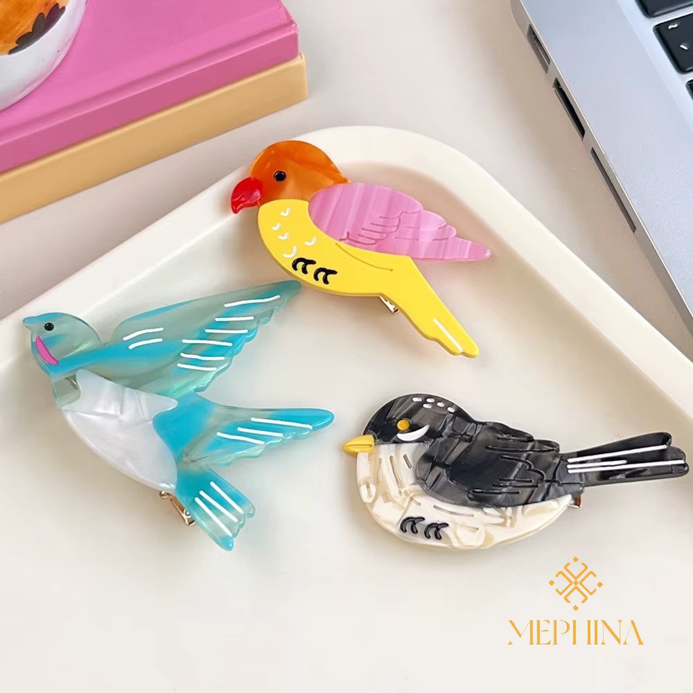 MEPHINA pinces à cheveux oiseaux