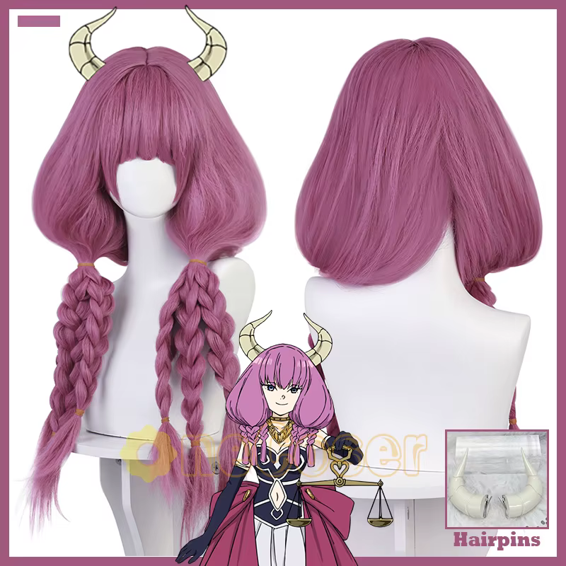 Aura Cosplay Perruque, Cheveux en Fibre et Bonnet