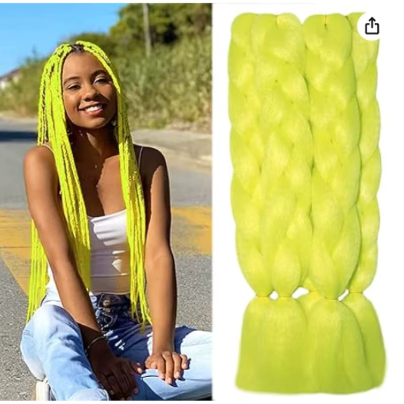 5 pièces/Extensions de cheveux tressés brillants