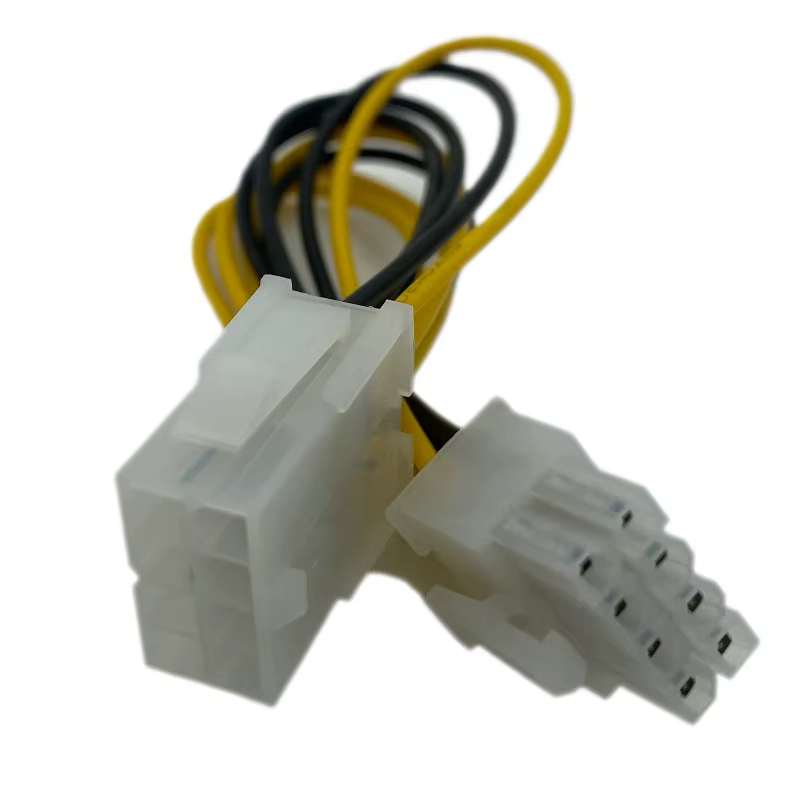 Câble d'extension d'alimentation ATX 8 broches 12V CPU EPS P4, câble d'extension de 8 broches 18cm, alimentation 18awg pour Machine minière Bitcoin Miner