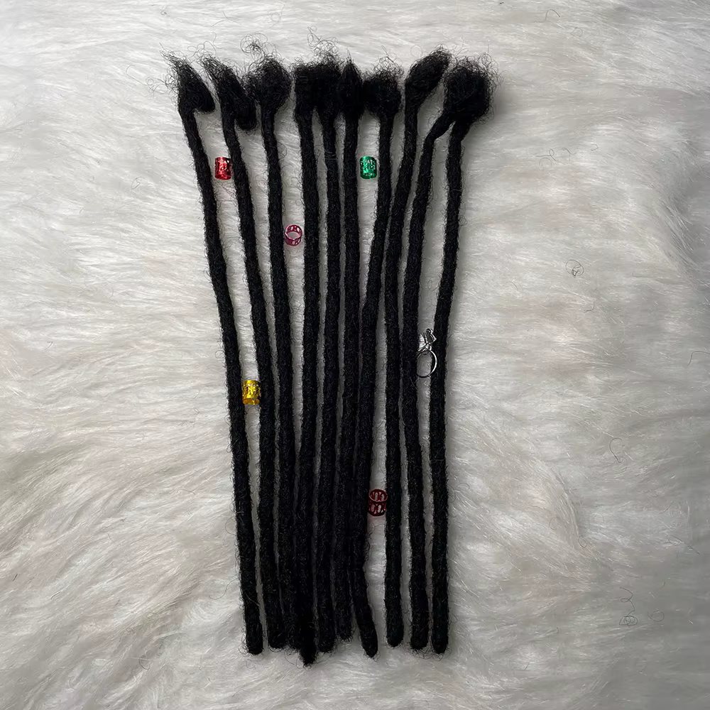 Extensions de cheveux humains dreadlocks faites à la main 6-20 pouces