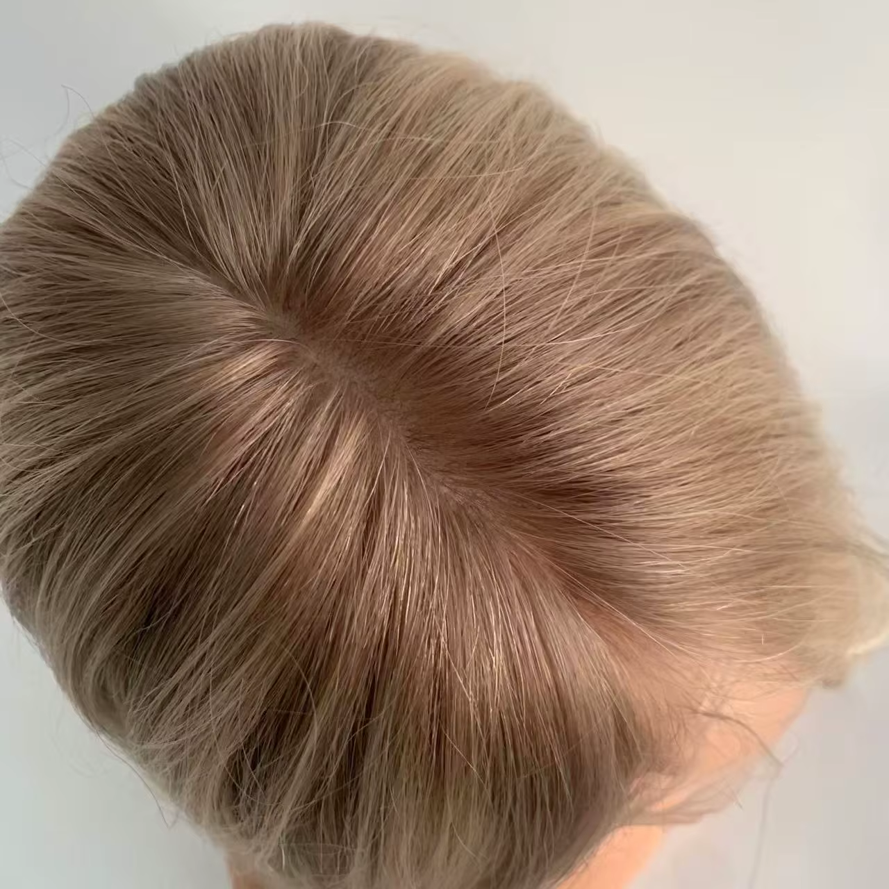Perruque médicale sans colle avec capuchon en Silicone