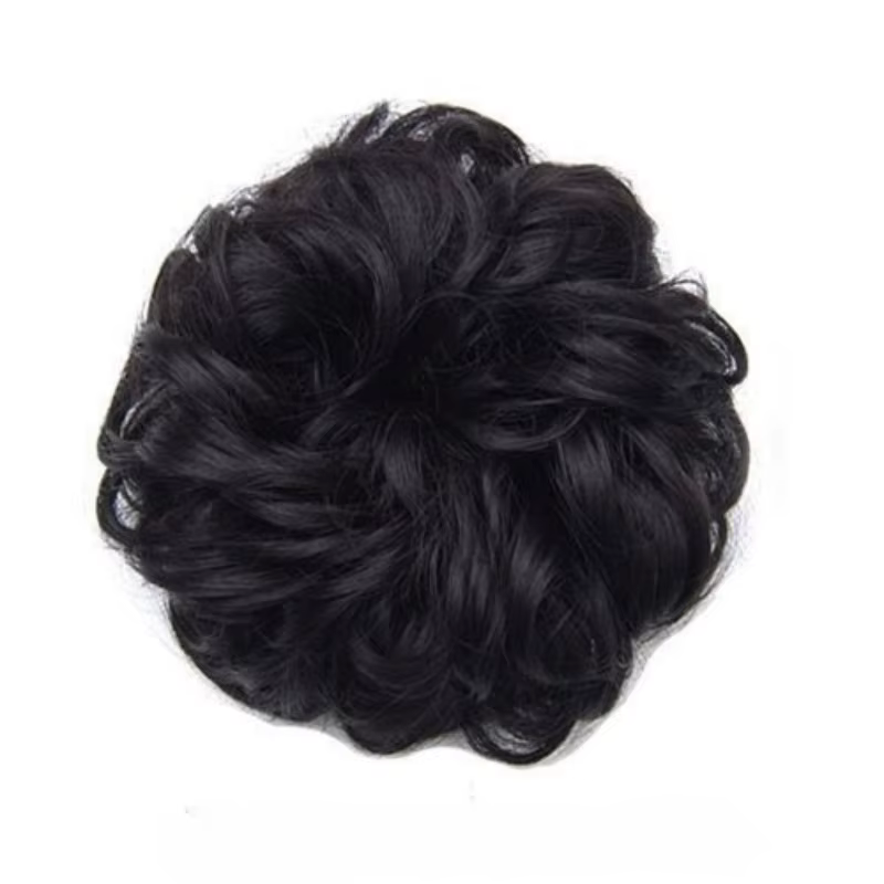 Chignon Donut Chignon Updo avec corde à cheveux élastique-Extensions de cheveux synthétiques pour un usage quotidien