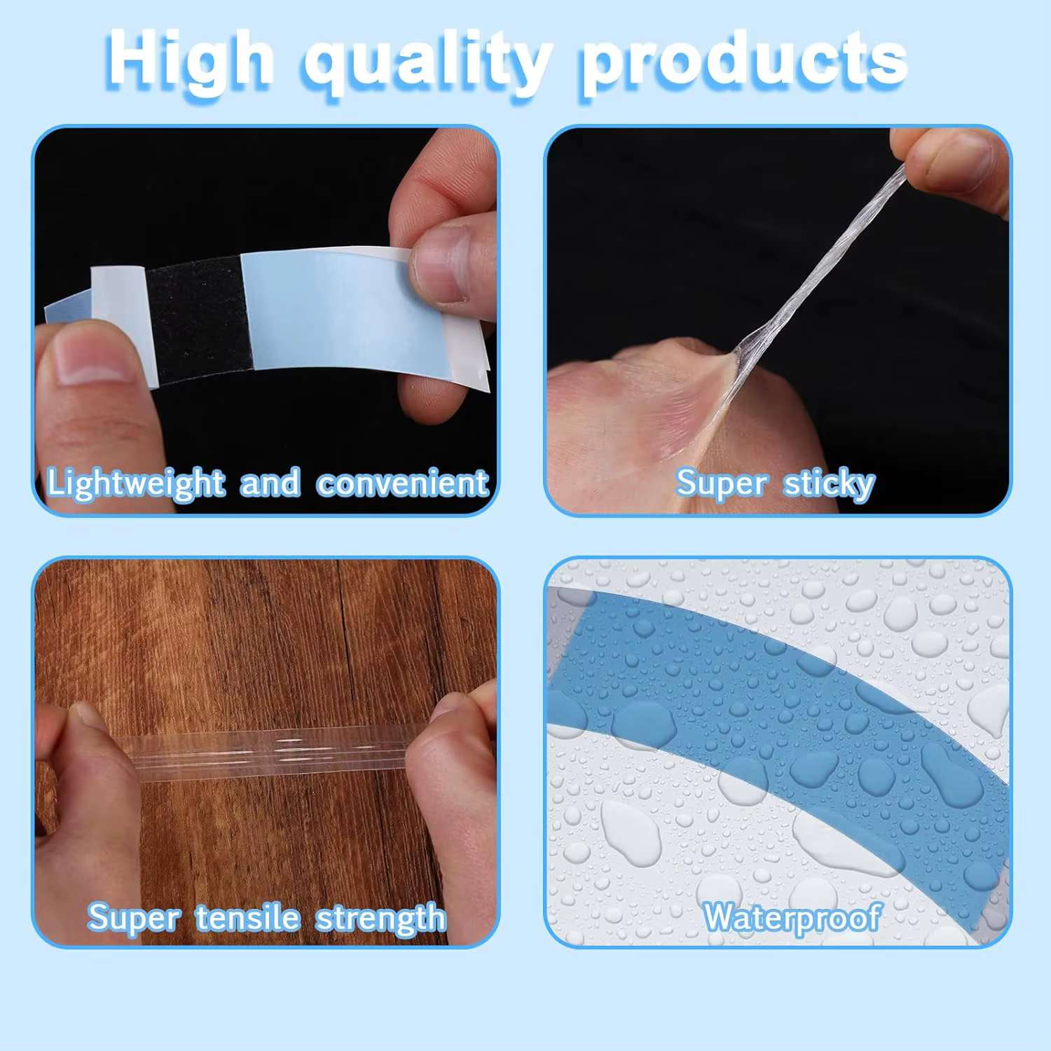 100/50 pièces nouvelle haute qualité dentelle avant imperméable Double face forte adhésif perruque colle pour perruques