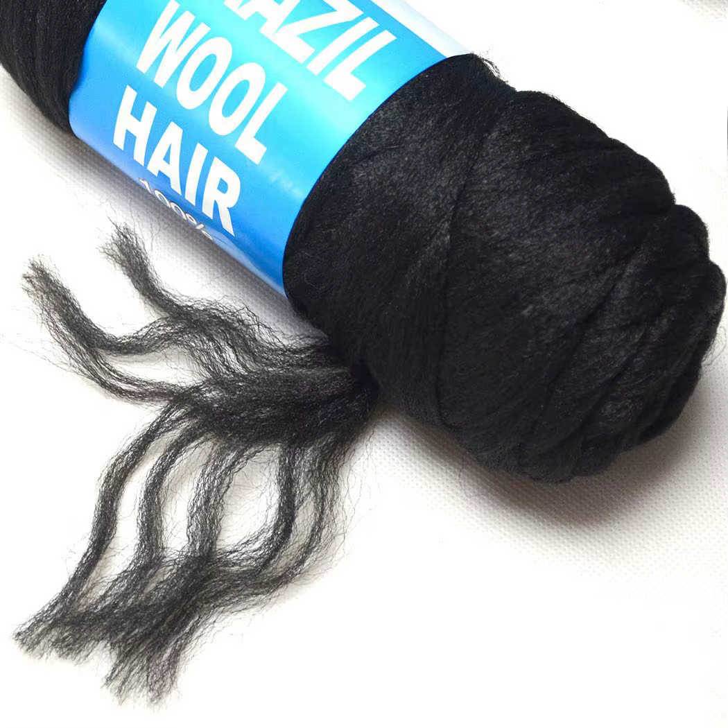 Extensions de cheveux en laine brésilienne en gros pour femmes et enfants