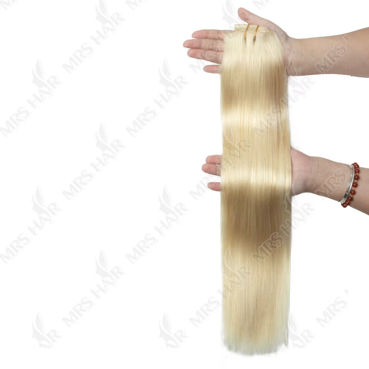 Extensions de cheveux à clipser invisibles blonds