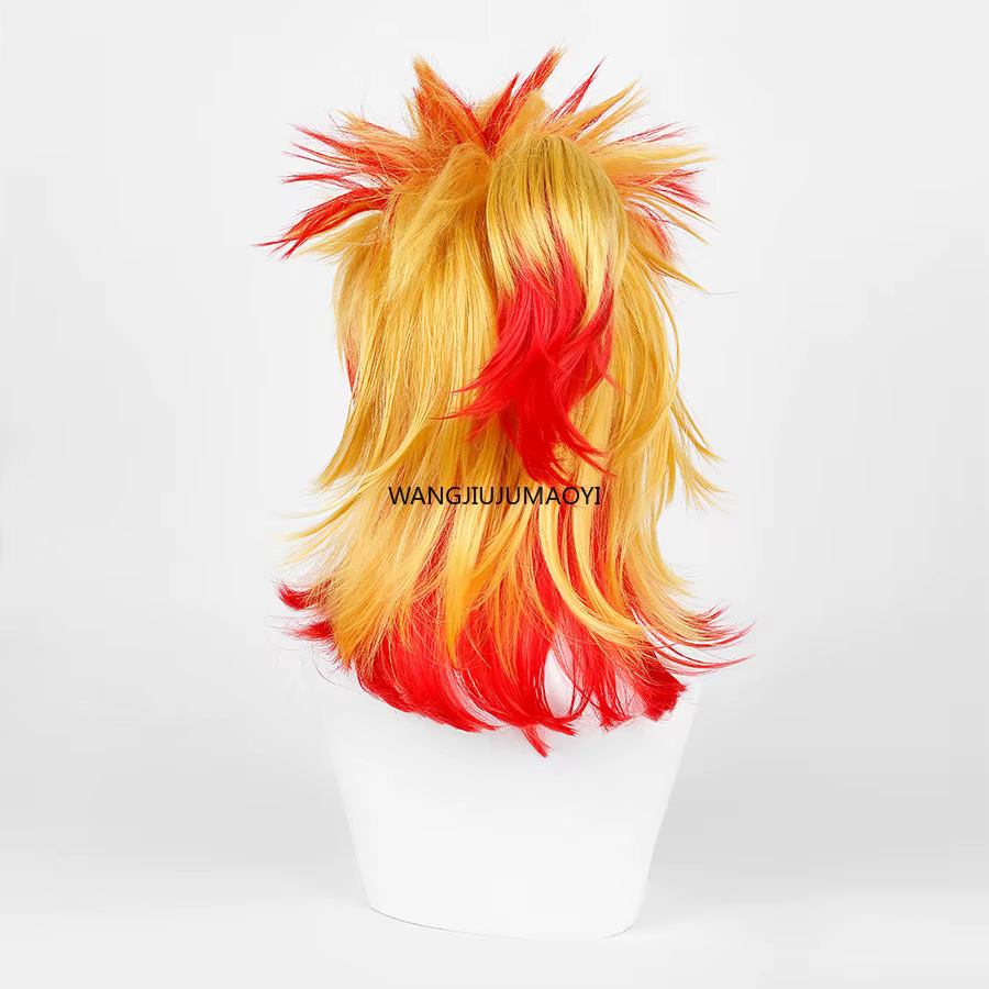 Perruque de Cosplay Demon Slayer Rengoku Kyoujurou