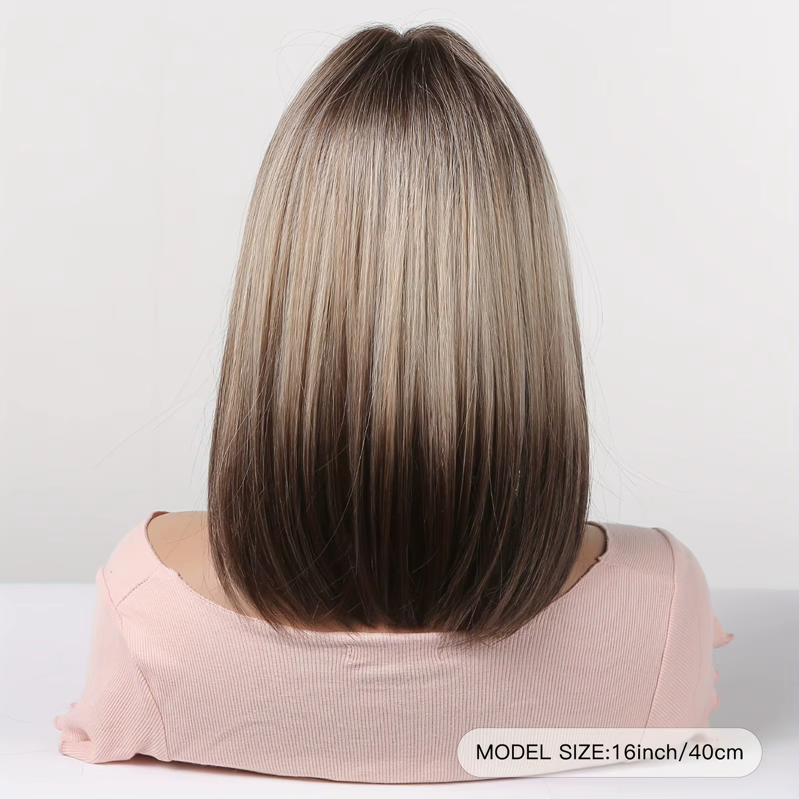 Perruque cheveux raides élégante
