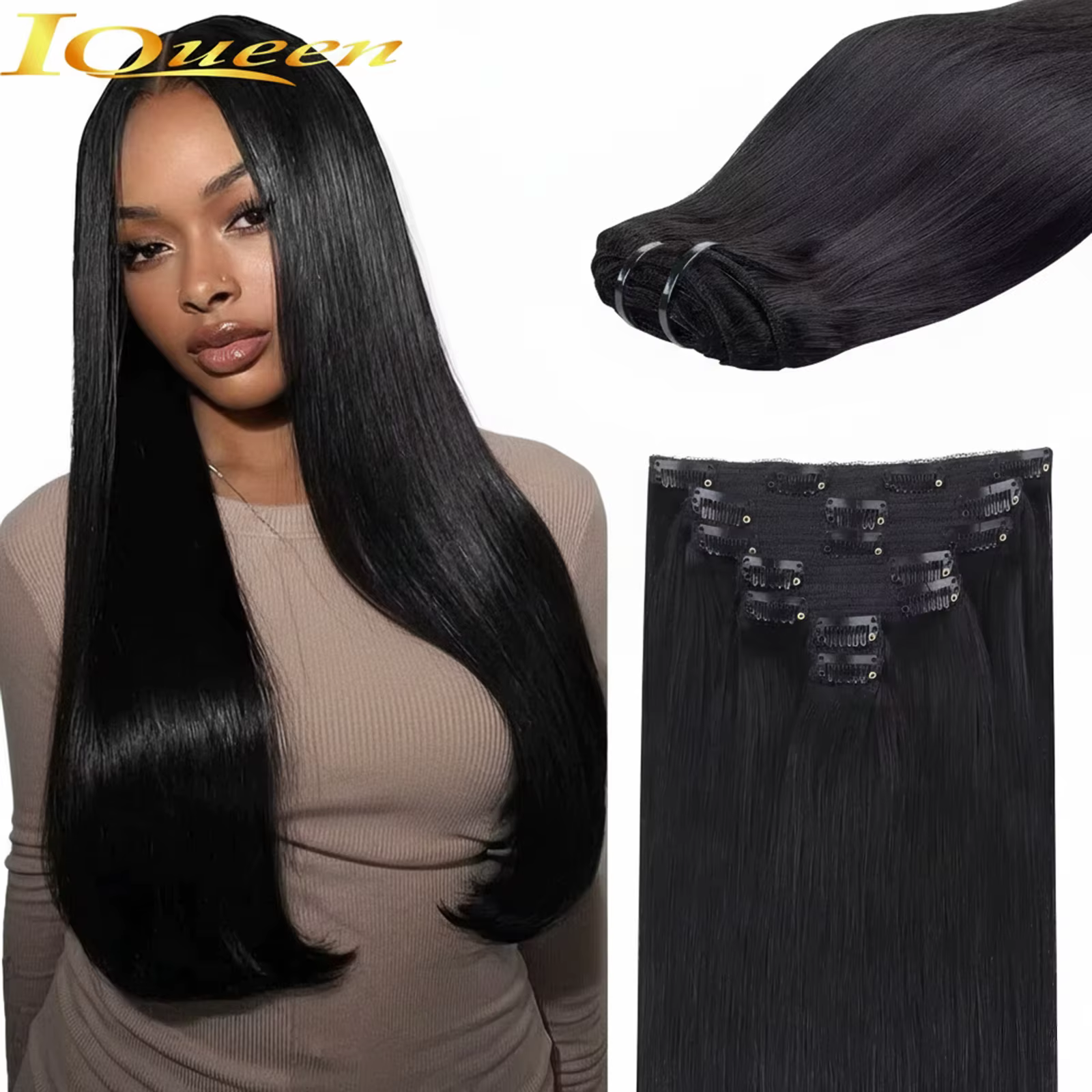 Extensions de cheveux à clipser