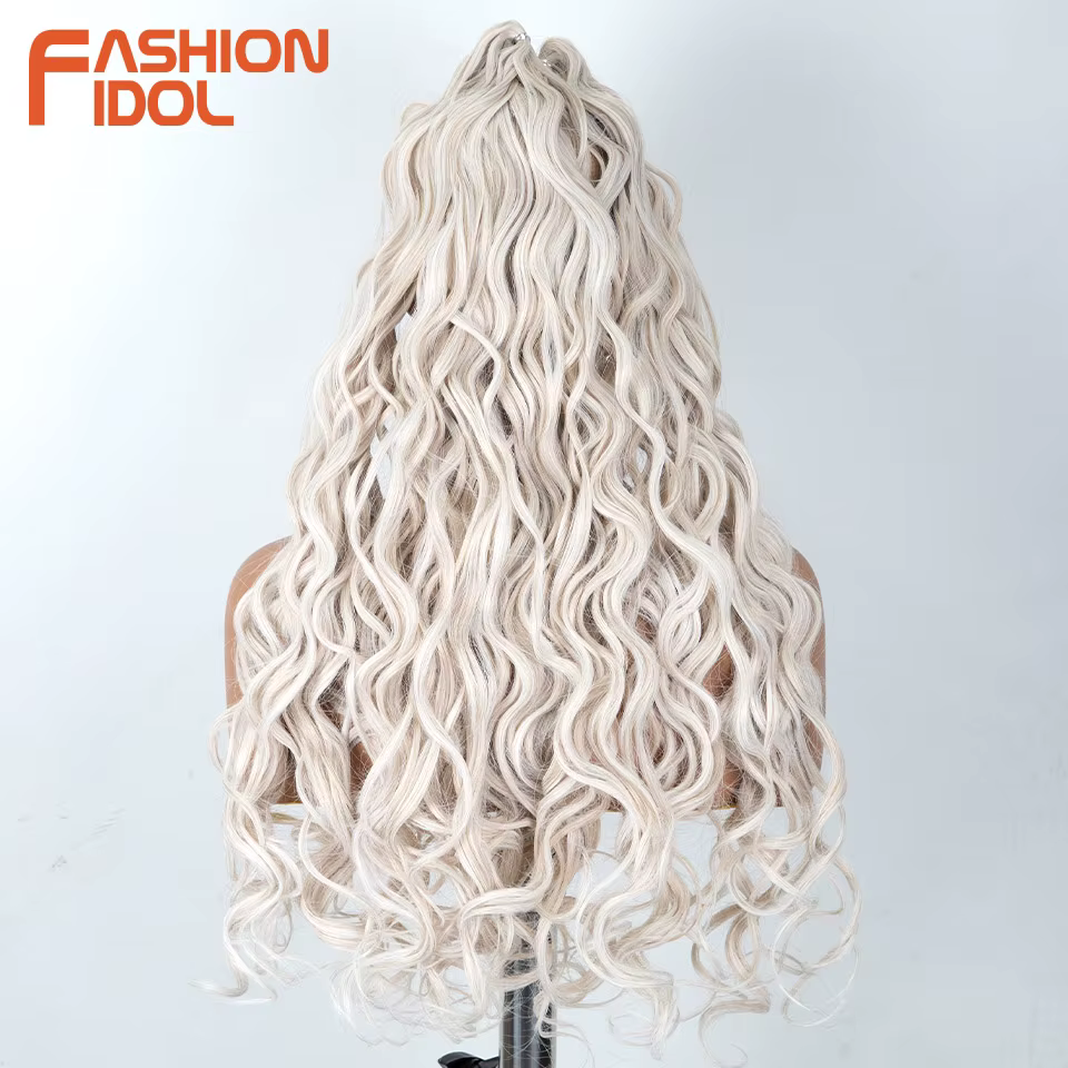 FASHION IDOL Angelina Hair – Extensions de cheveux synthétiques bouclés Euphoria de 24 pouces