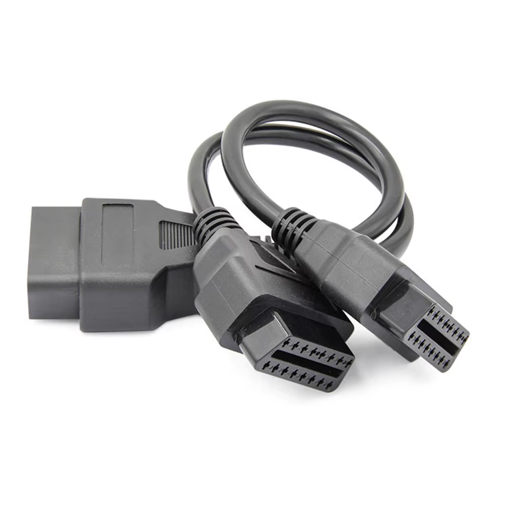 Obd2 1 à 2 câble d'extension obd2 séparateur 16 broches répartiteur OBDII voiture 16 broches OBDII mâle à double femelle séparateur en Y répartiteur obd