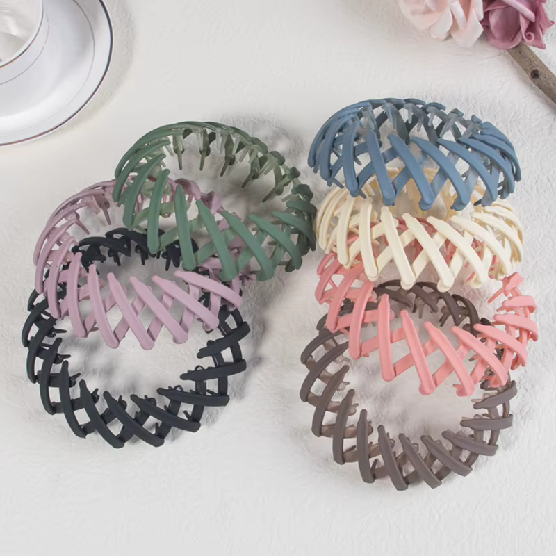 1/4/7 pièces Pinces à cheveux tendance en forme de nid d'oiseau pour femmes