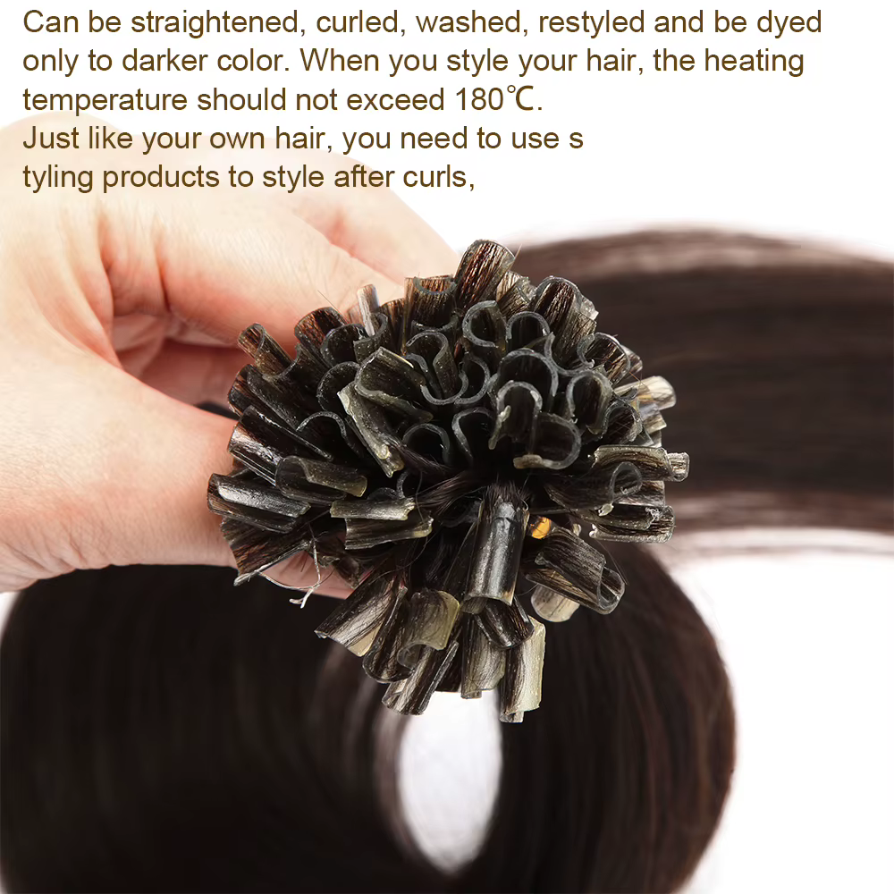Extensions de cheveux en U
