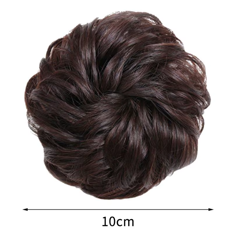 Chignon synthétique élégant et bouclé avec élastique