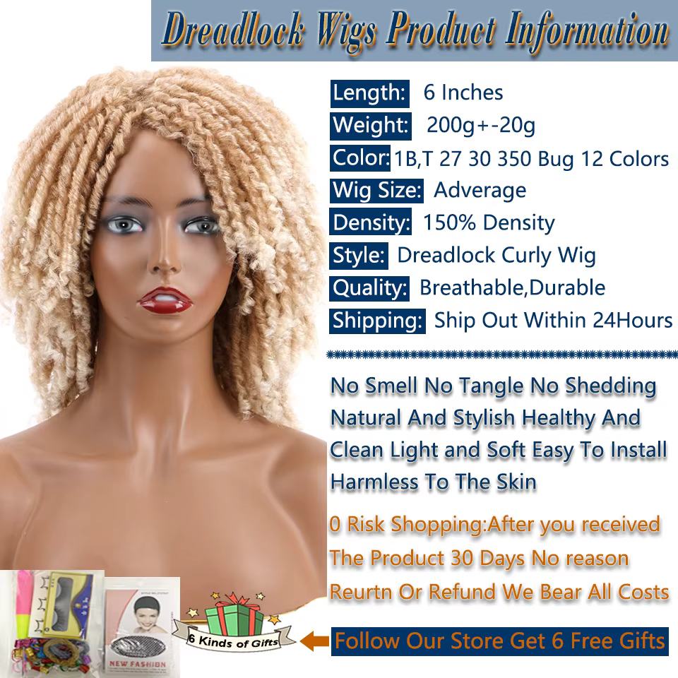 Dreadlock perruque pour les hommes et les femmes noirs Crocodile peau d'Afrique tresse de jute faux locs