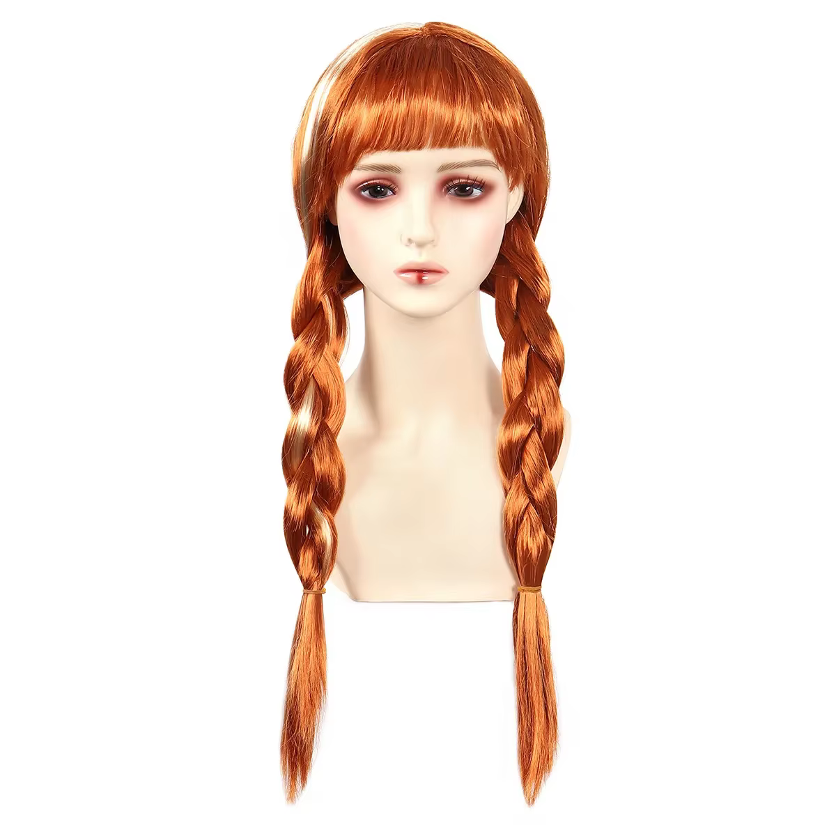Anna Cosplay perruque princesse tressé longue marron ondulé résistant à la chaleur cheveux synthétiques Anime Elsa habiller Cosplay Halloween fête perruques