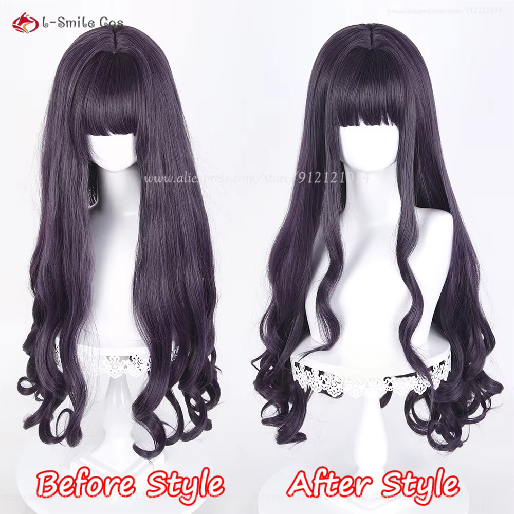 Perruque de Cosplay synthétique Tomoyo Daidouji