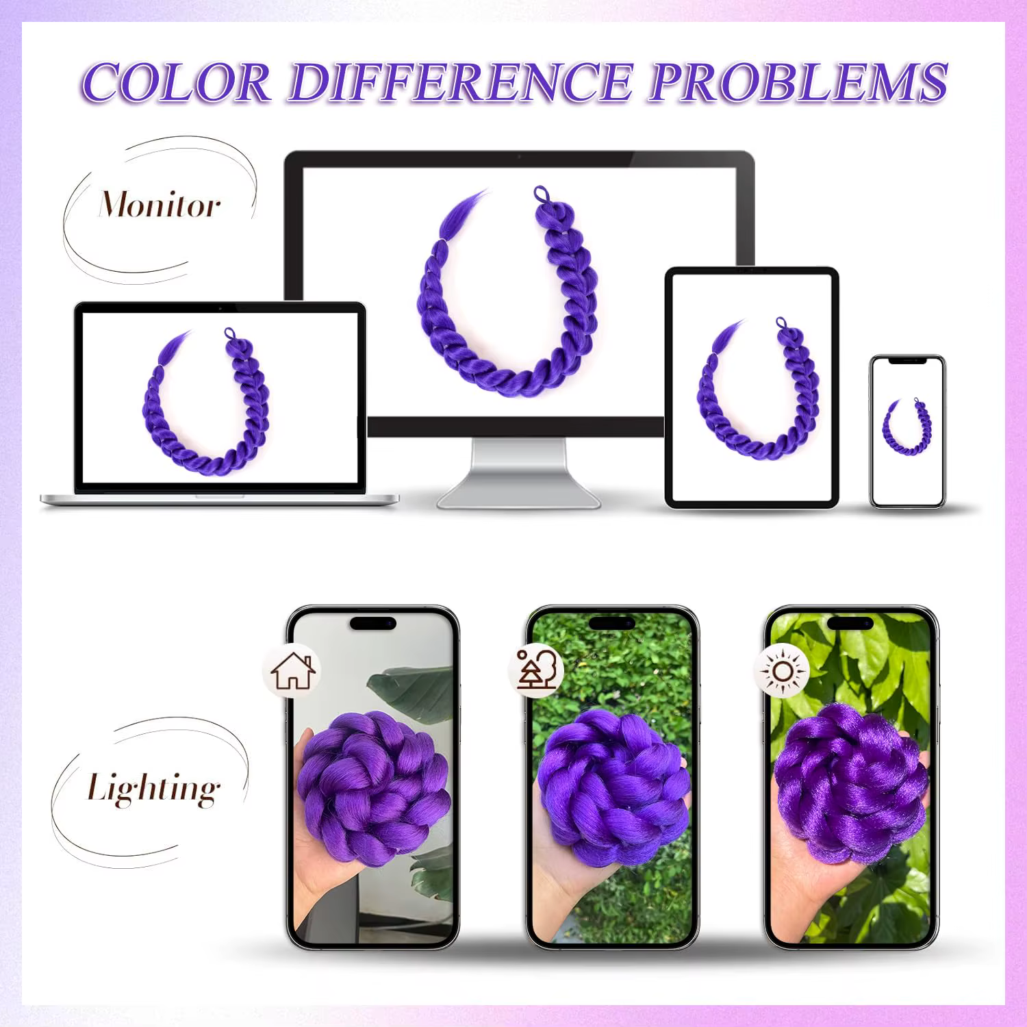 Extension de cheveux tressés Purple Dragon pour filles