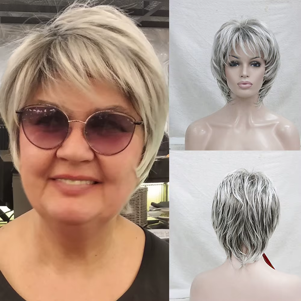 HAIRJOY – perruque synthétique bouclée coupe Pixie