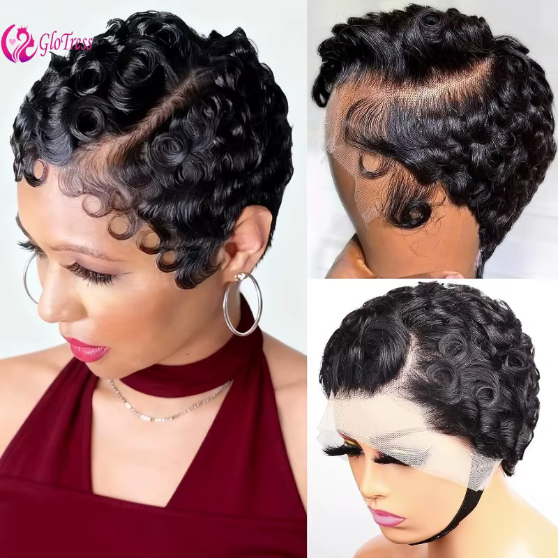 Perruque Lace Front Wig naturelle bouclée