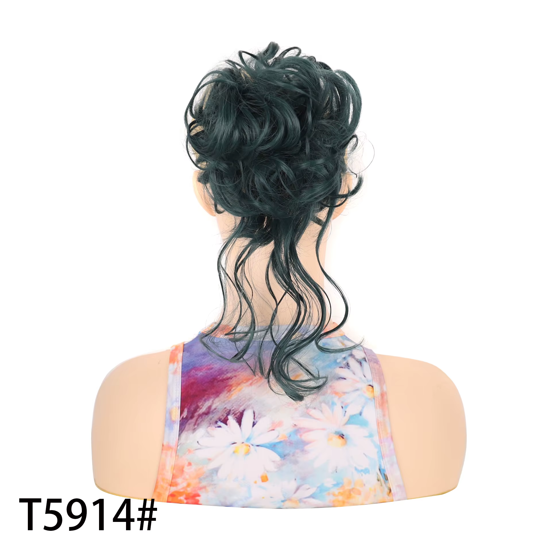 Extension de Chignon synthétique bouclé et désordre pour femmes