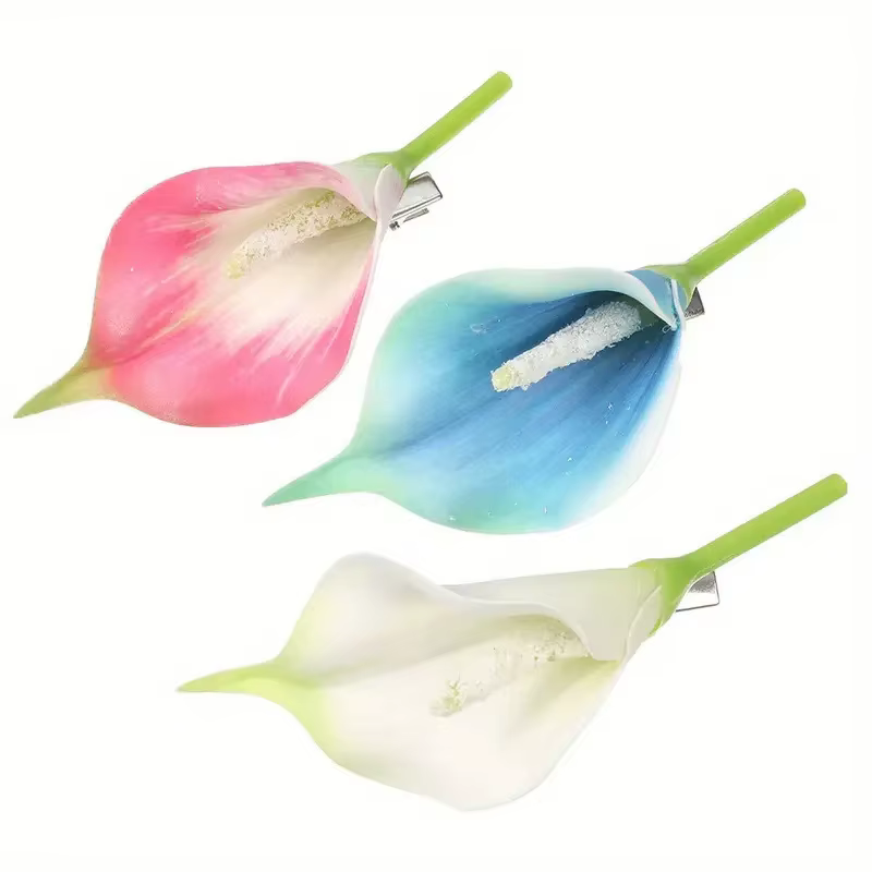 Pinces à cheveux en forme de fleur de lys Calla