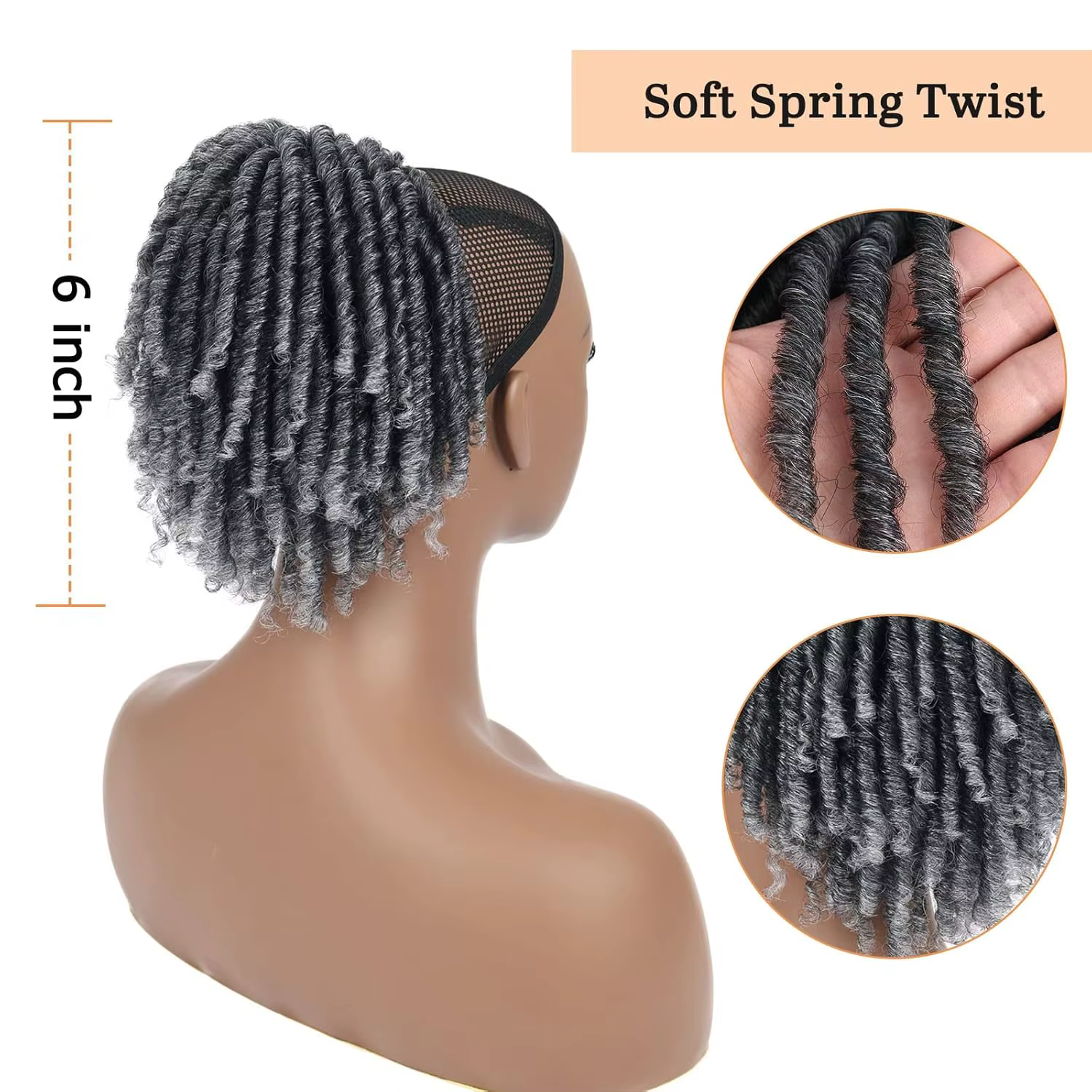 Extensions de queue de cheval Dreadlock pour femmes cordon