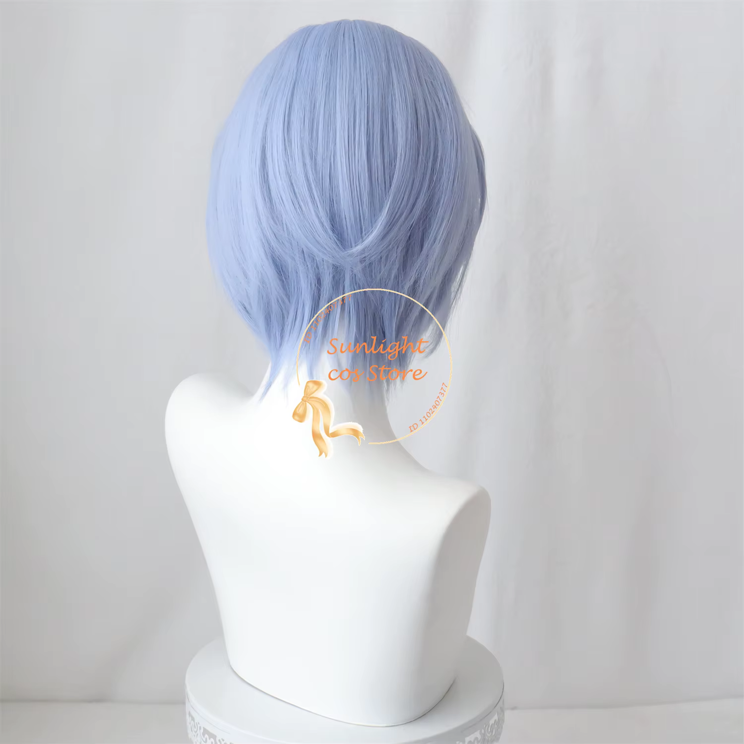 Ayanami Rei Cosplay perruque 30 cm court bleu Rei