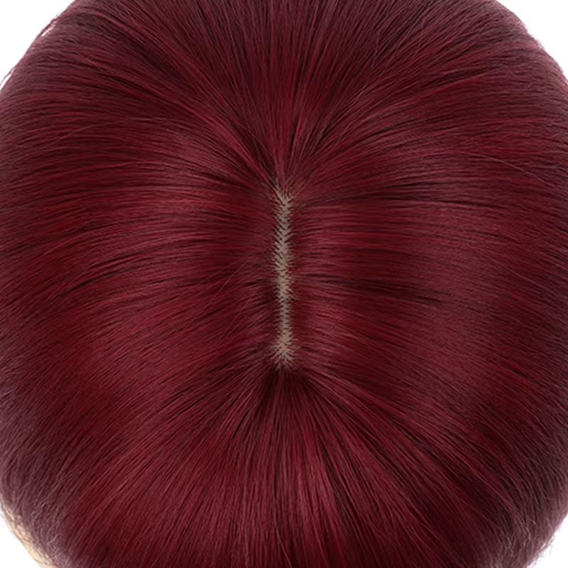 Perruque synthétique de coiffure bob rouge vin à la mode pour la fête