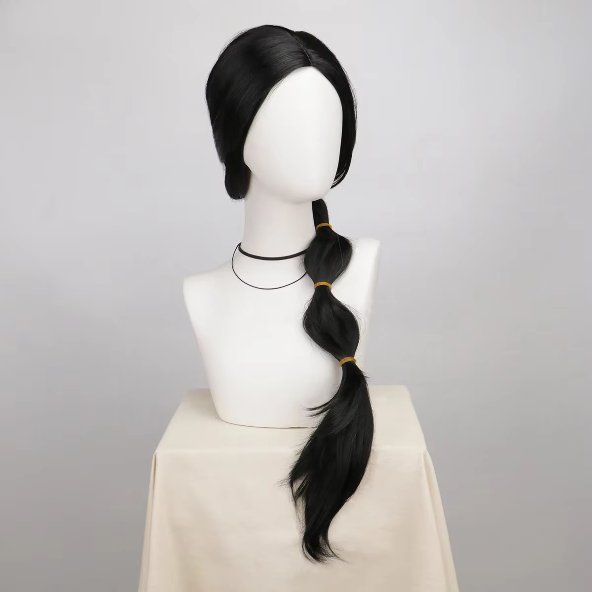 Anime Aladdin perruques Cosplay Jasmine princesse noir ondulé