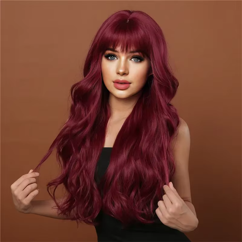 Qi THES-Cheveux longs bouclés pour femmes européennes et américaines