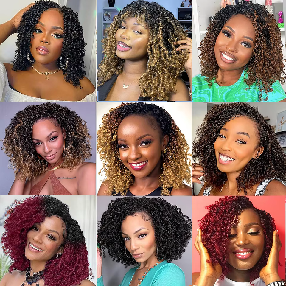 Extensions de cheveux de crochet Yanky Twist de 12 pouces