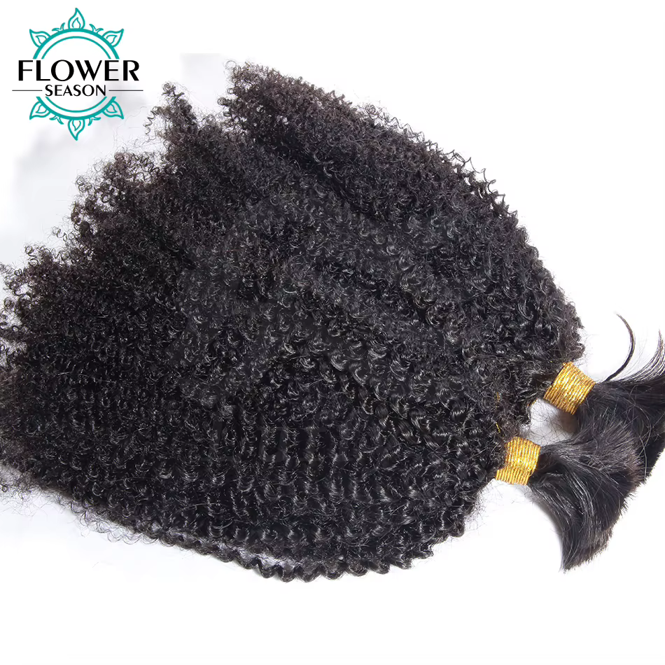 Afro Kinky Curly Human Hair Bulk