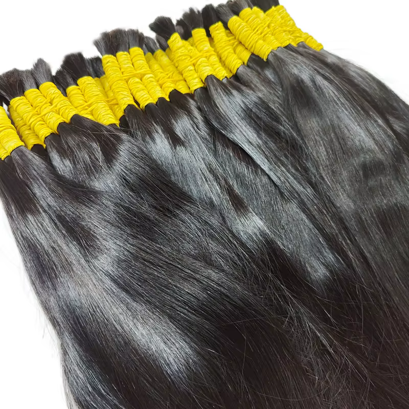 Gros cheveux humains pour tressage droit indien vendeur