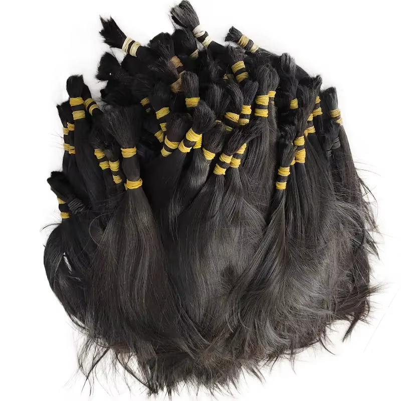 Gros cheveux humains pour tressage droit indien vendeur