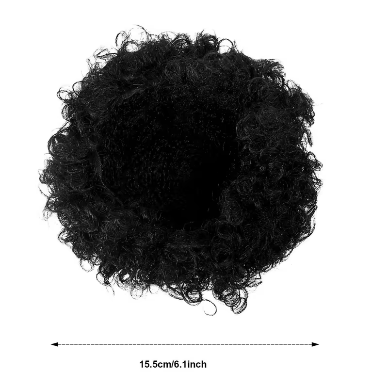 Perruques Synthétiques Hommes Femmes Cheveux Bouclés Volumineux Bonnet Perruque Africaine Halloween Cosplay Fête