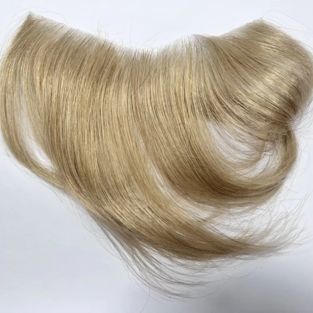 Toupet brun en PU naturel pour hommes