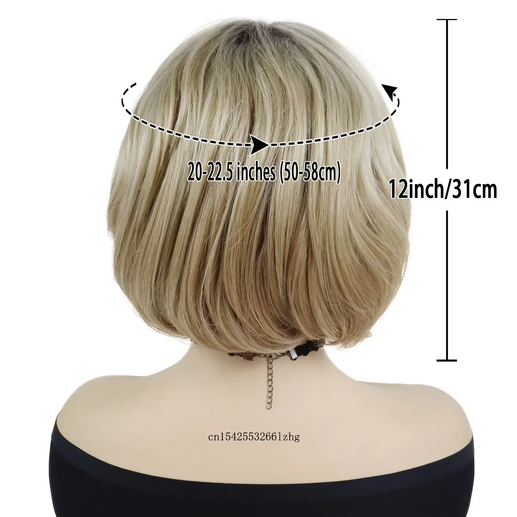 GNIMEGIL synthétique naturel faux cheveux court Bob maman perruques pour femmes couleur Blonde décontracté perruque