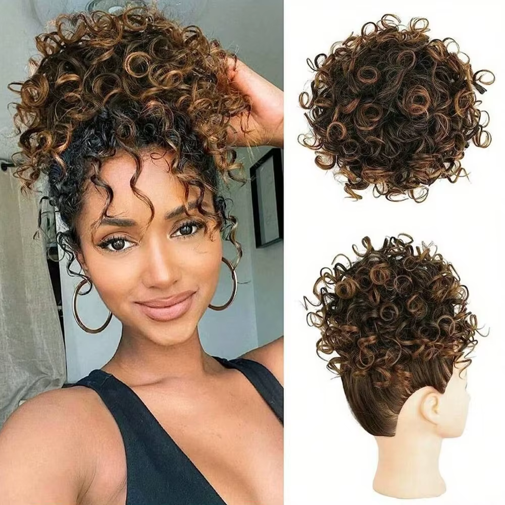 Extensions de chignon bouclé désordonné