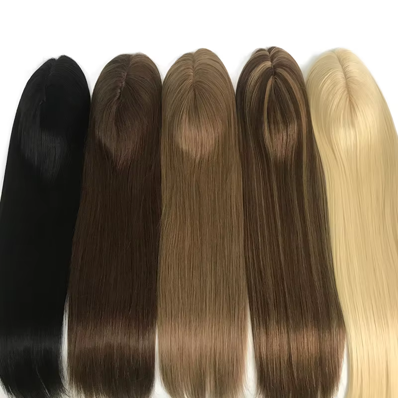 Vente chaude chine perruque Base en soie indien réel Remy Extensions de cheveux humains Topper