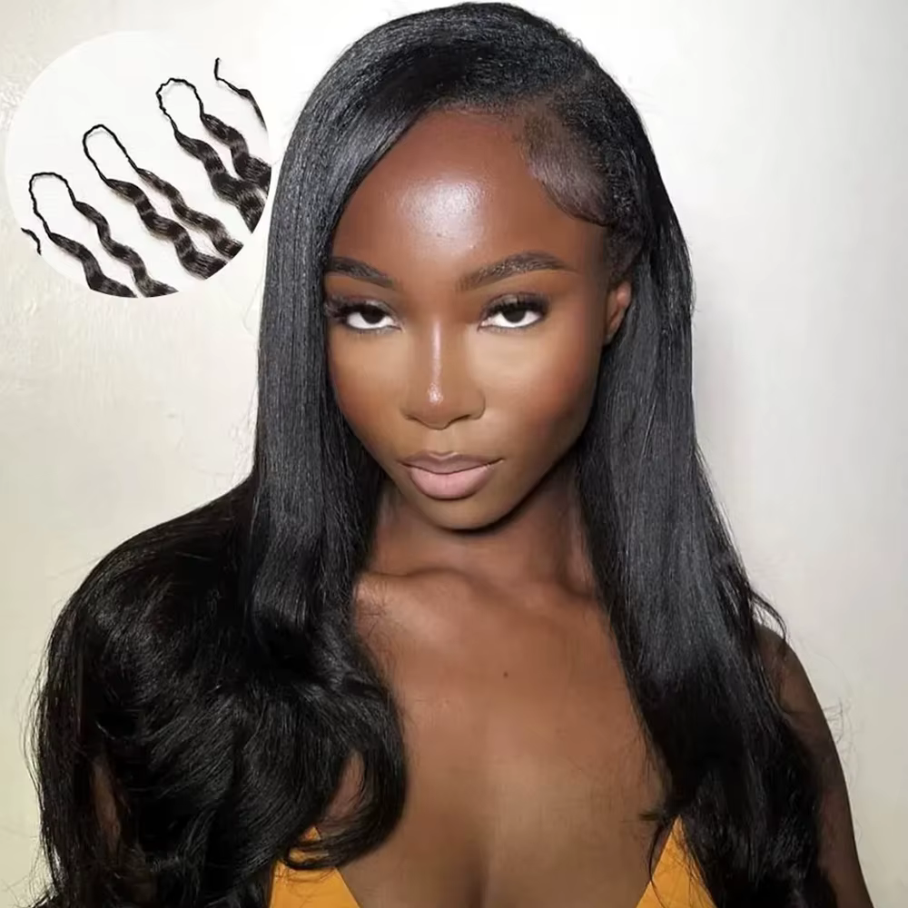 Extension de cheveux humains au Crochet Yaki léger Extensions droites