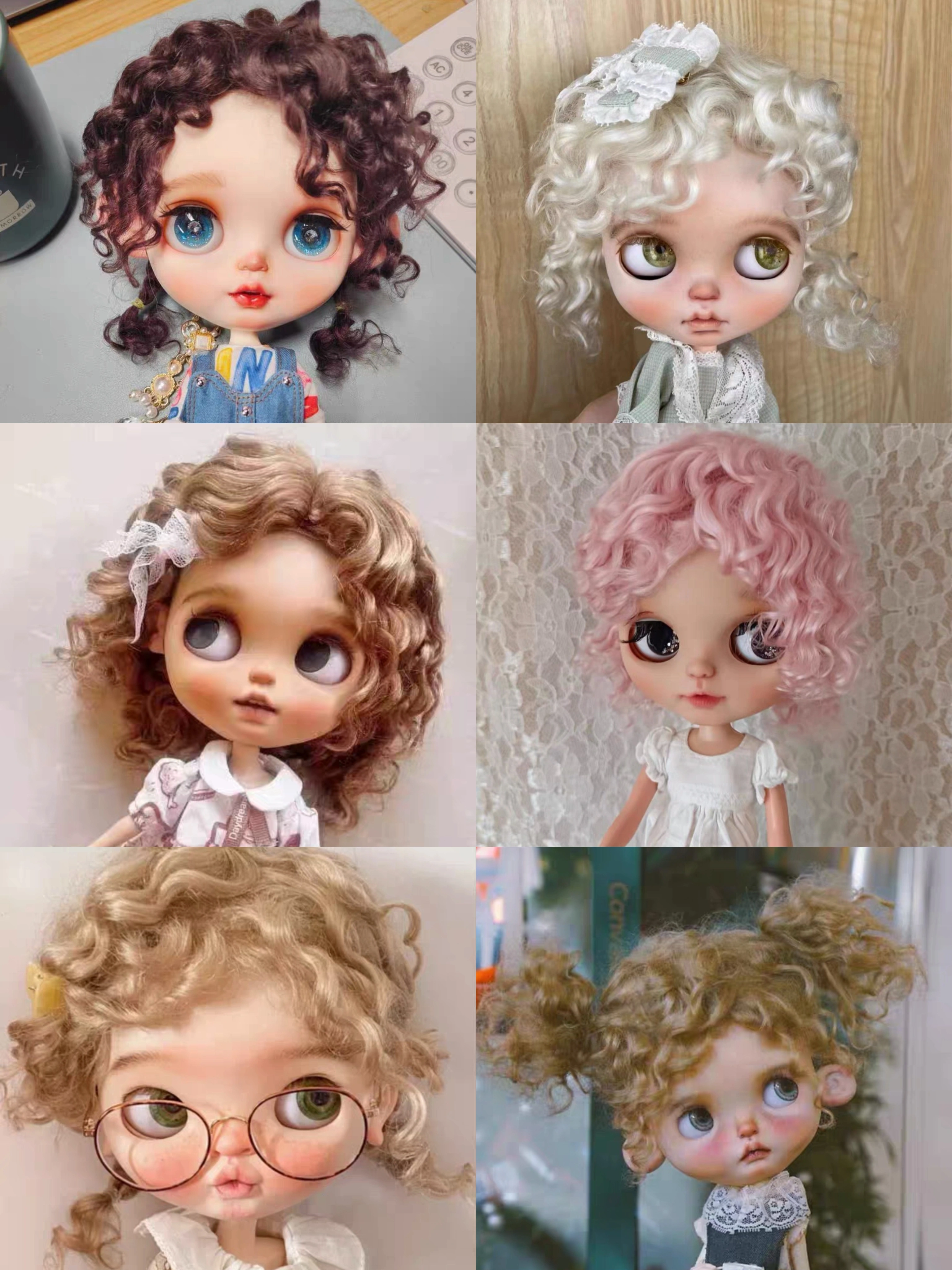 Perruques de poupée Blyth pour Blythe Qbaby