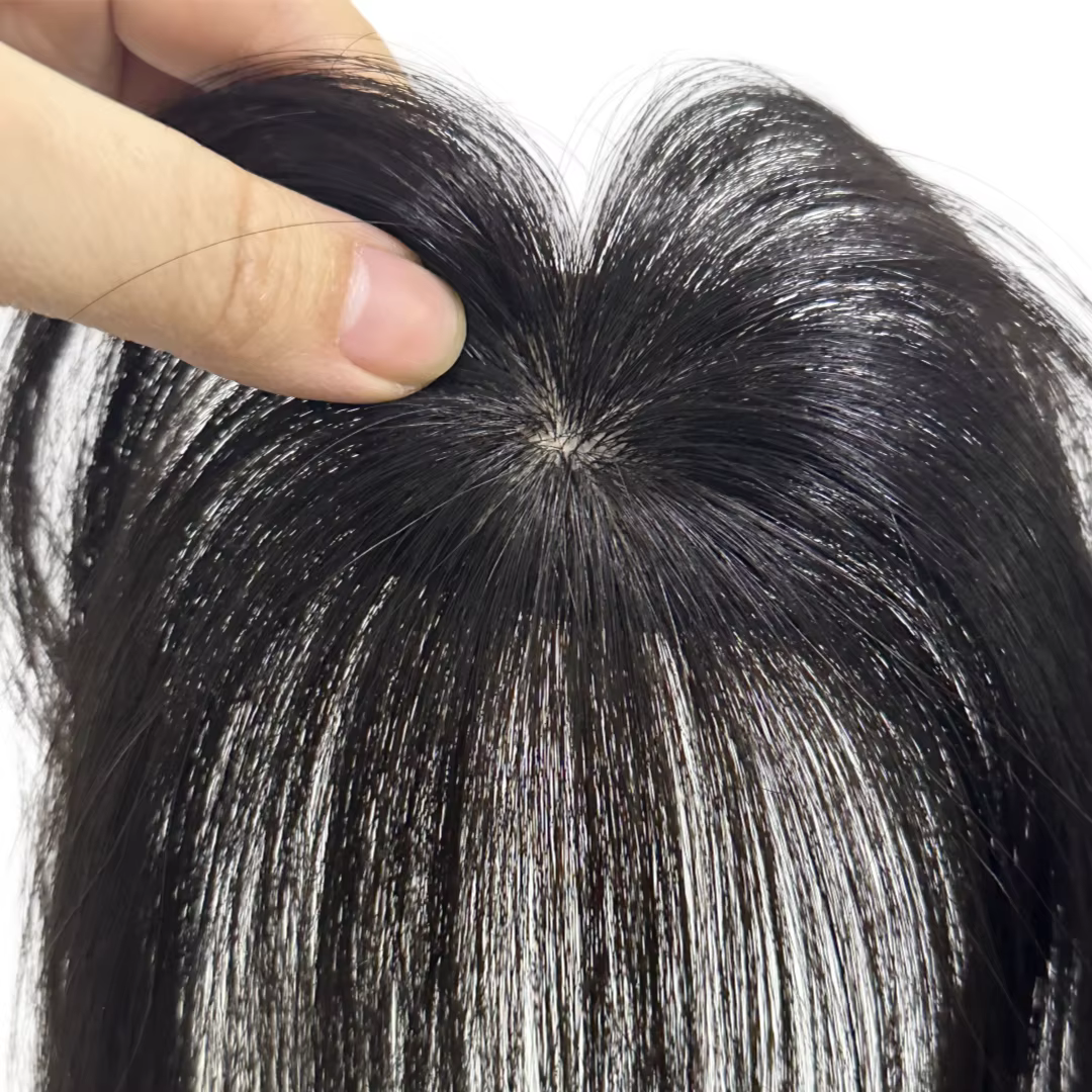 100% cheveux humains Mini frange pour femmes 360 couverture front chauve