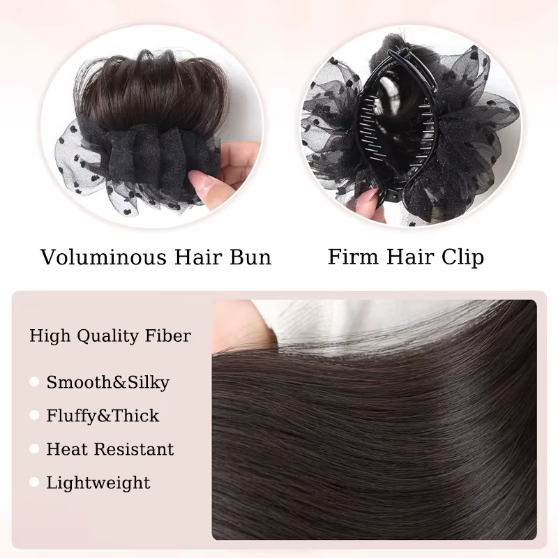Extensions de chignon synthétiques