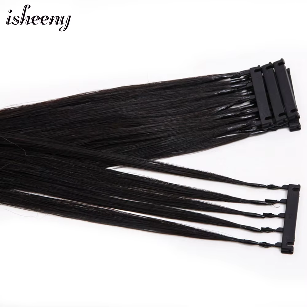 Isheeny – Extensions de cheveux pièces/ensemble naturels