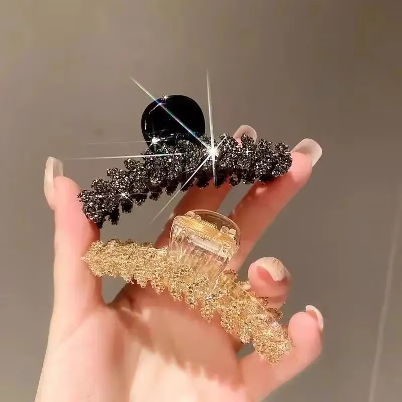 Pince à cheveux brillante à paillettes coréennes pour femmes et filles
