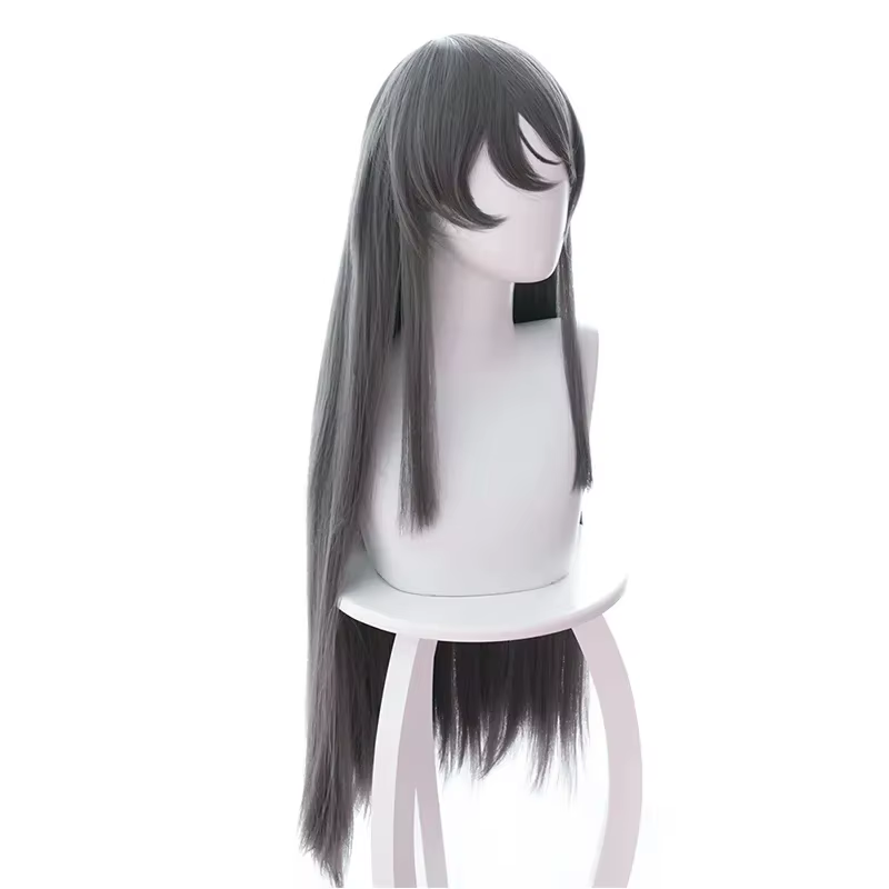 Rascal ne rêve pas de lapin fille Senpai Sakurajima Mai Cosplay perruques cheveux synthétiques longue perruque grise droite