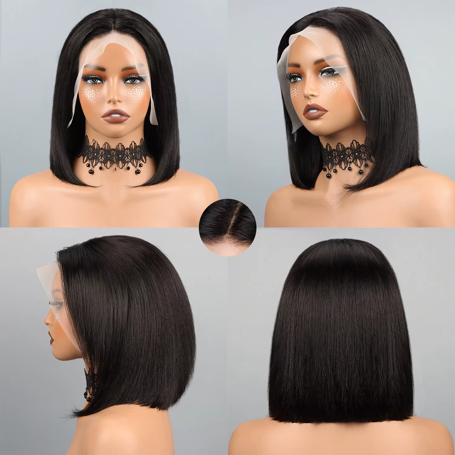Bob perruque cheveux humains 13x4 Hd dentelle avant perruques